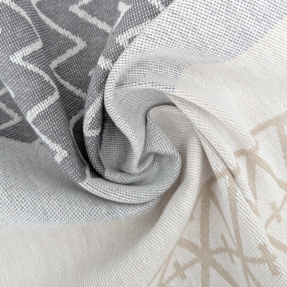 Lot de 2 torchons de cuisine toile 50x70 cm collection MARIS gris