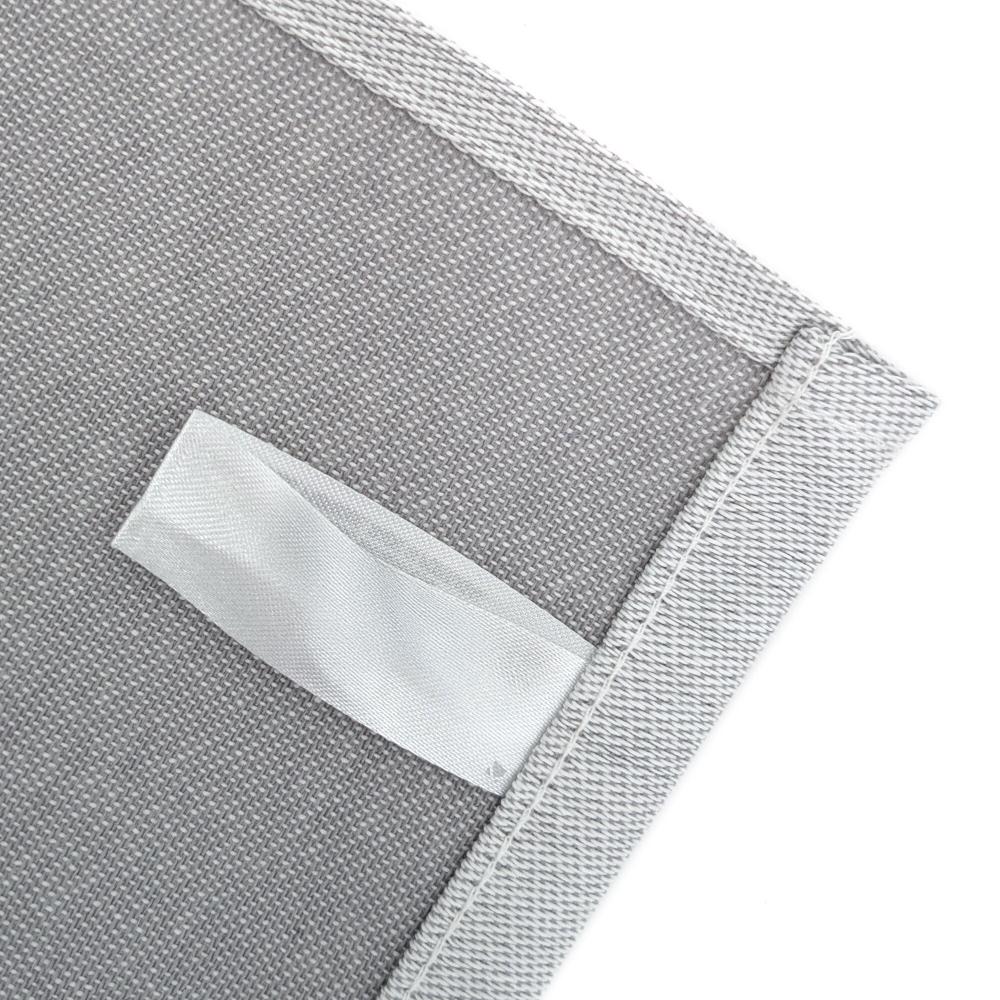 Lot de 2 torchons de cuisine toile 50x70 cm collection MARIS gris
