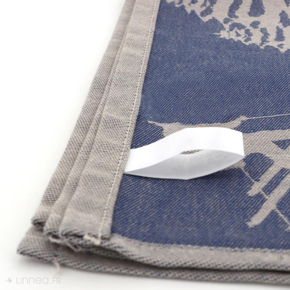 Lot de 2 torchons de cuisine toile 50x70 cm coton SKI bleu