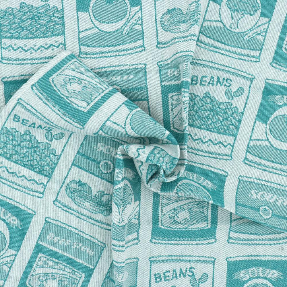 Lot de 2 torchons de cuisine toile 50x70 cm coton SOUP vert