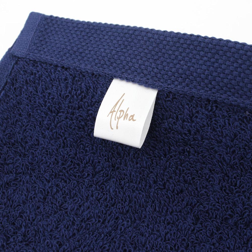Lot de 6 serviettes invité 30x50 cm ALPHA bleu Marine