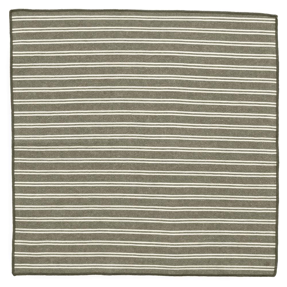 Lot de 6 serviettes de table coton 42x42 cm LILI vert kaki