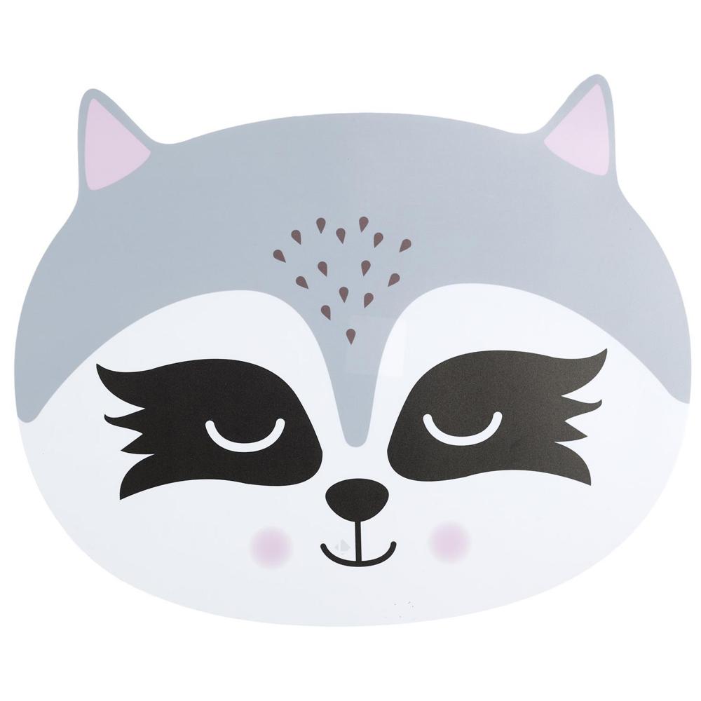 Lot de 2 sets de table d'animaux 33x41 cm collection ANIMAUX raton laveur