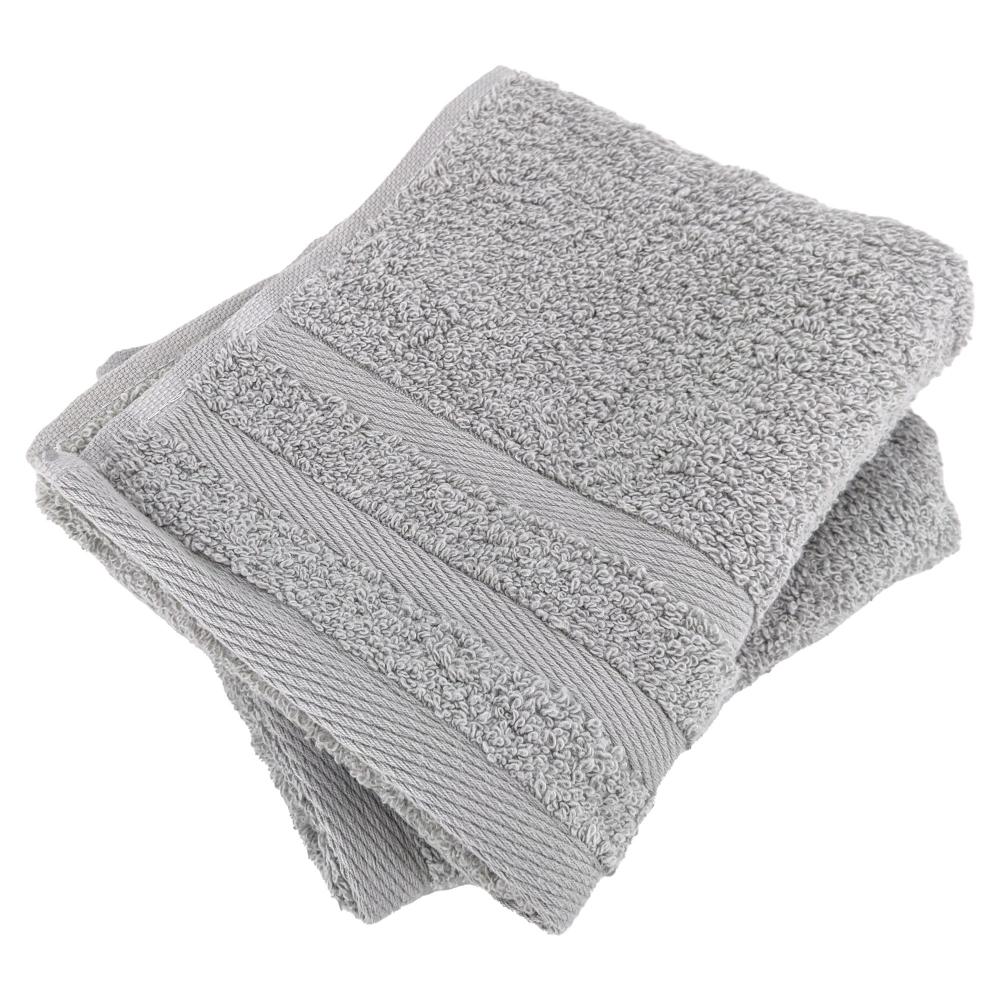 Lot de 2 serviettes invité 33x50 cm EFFICIENCE PURE gris Lunar