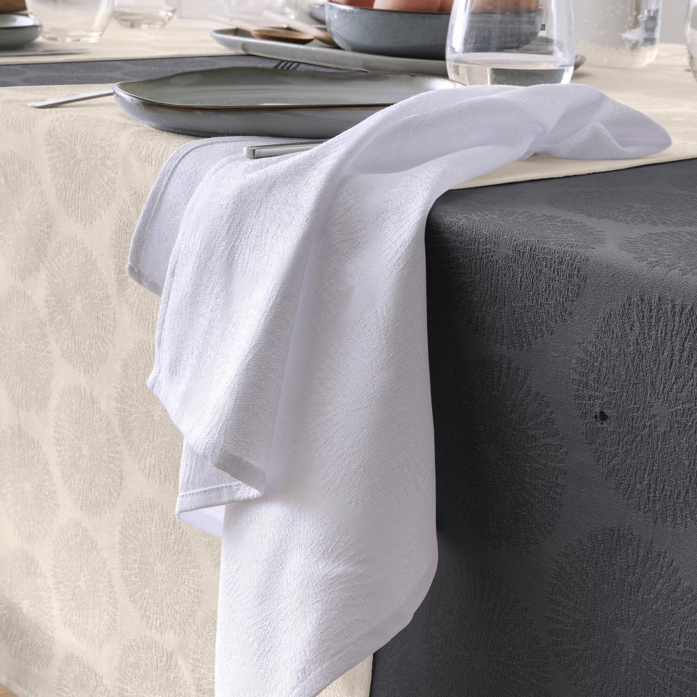 Nappe ovale 180x240 cm HÉLIOS Anthracite 100% coton + enduction acrylique