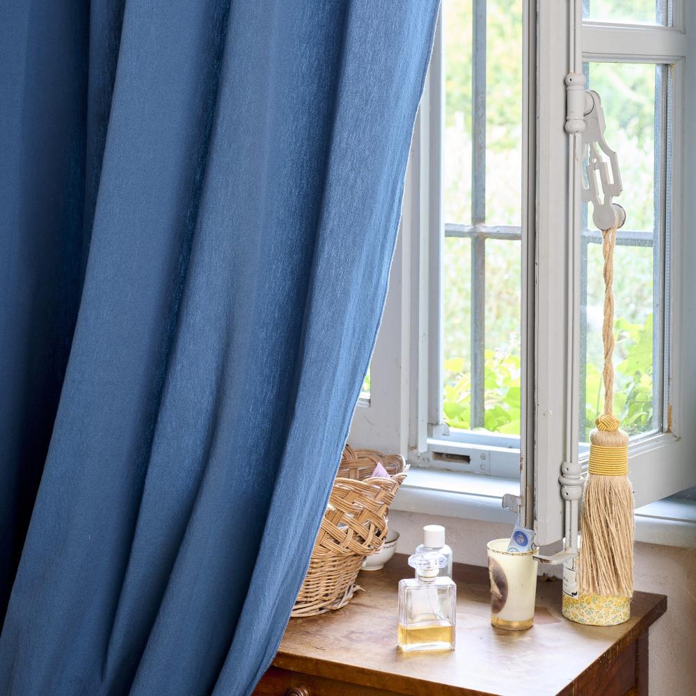 Nappe rectangulaire 100% coton lavé 160x200 cm HONO vert opale