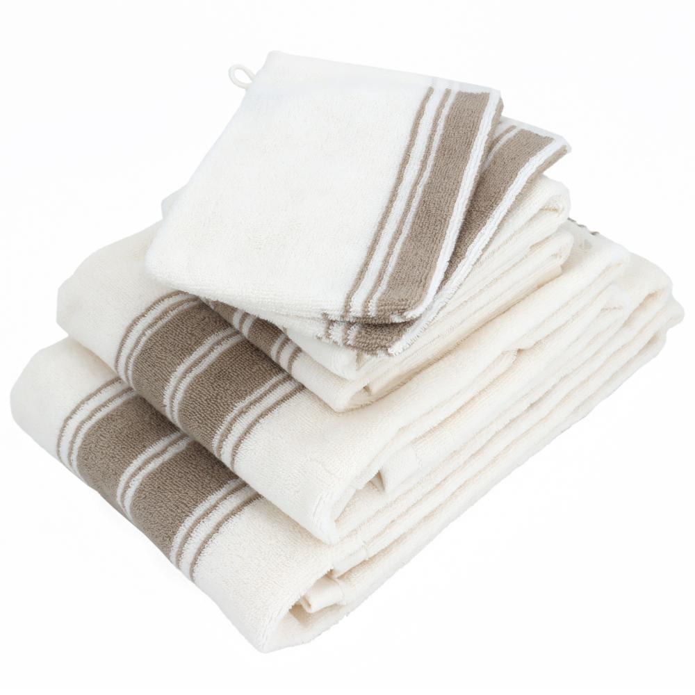 Parure de bain 6 pièces RIBBON II beige