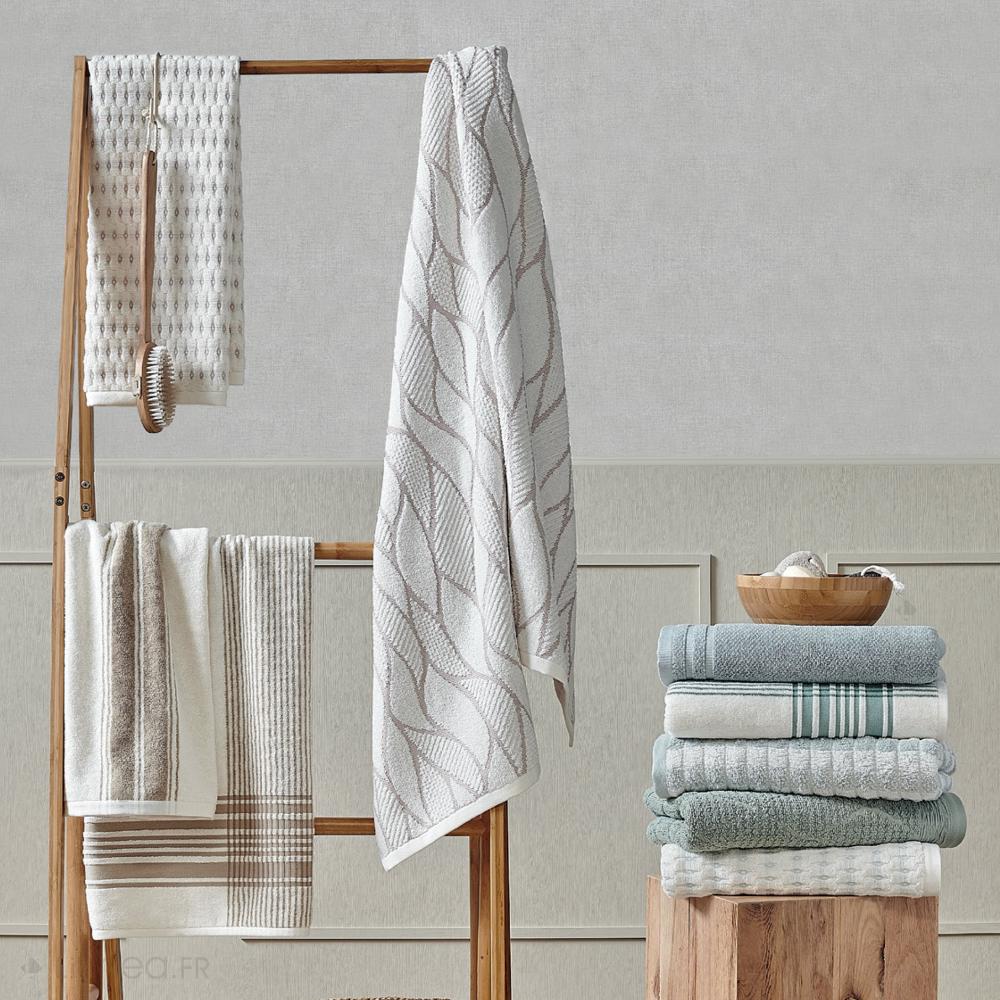 Parure de bain 6 pièces RIBBON II beige