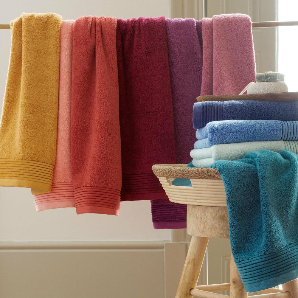 Parure de bain 6 pièces JULIET Bleu Baltic 520 g/m2