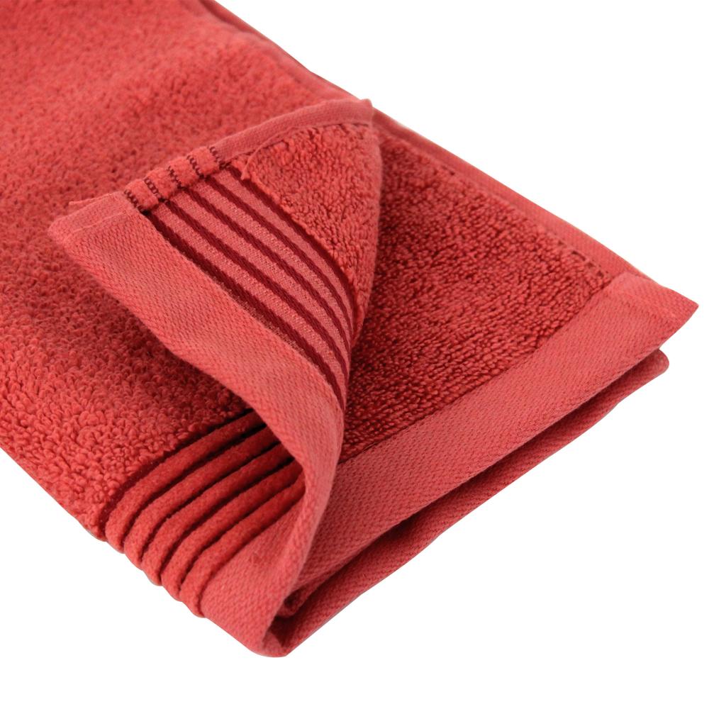 Parure de bain 6 pièces JULIET Rouge Terracota 520 g/m2