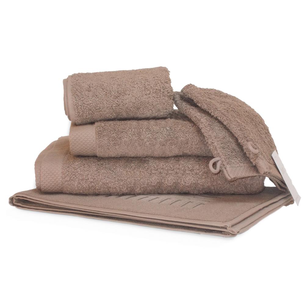 Parure de bain 6 pièces PURE Taupe 550 g/m2