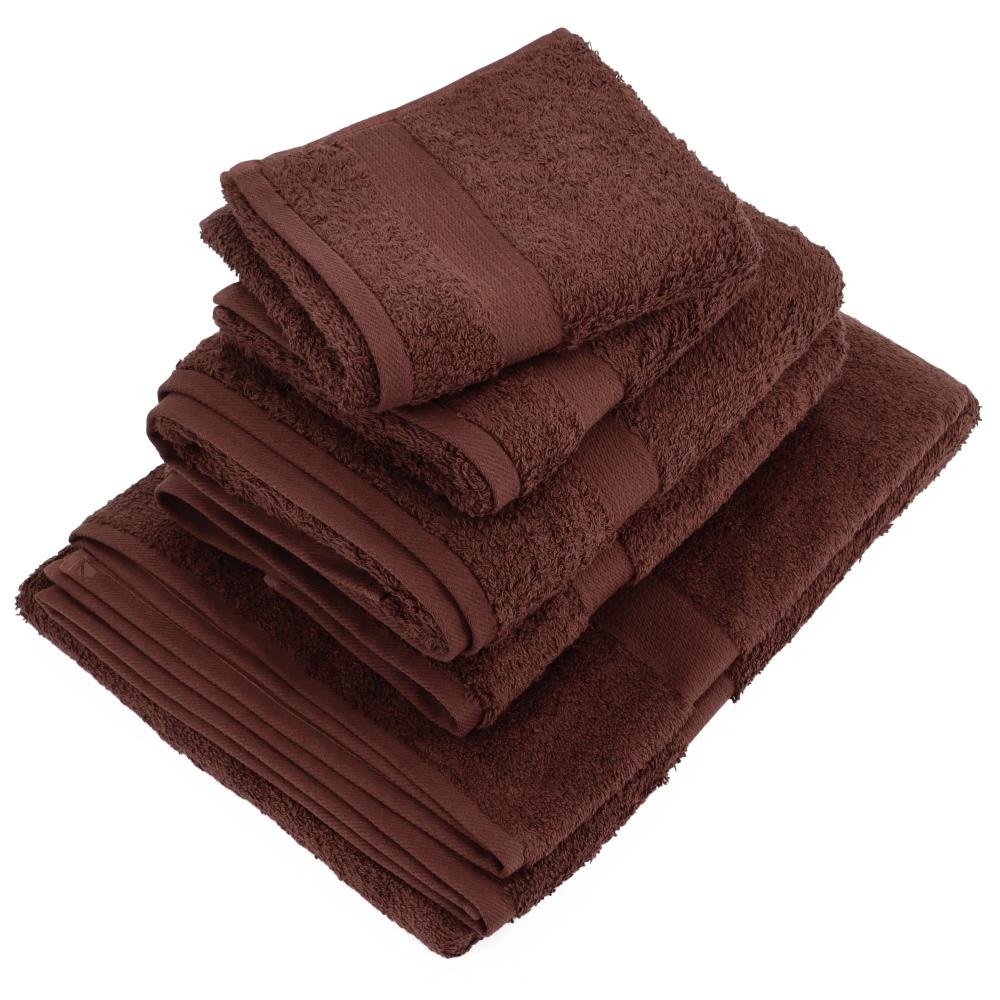 Parure de bain LUXOR 5 pièces marron