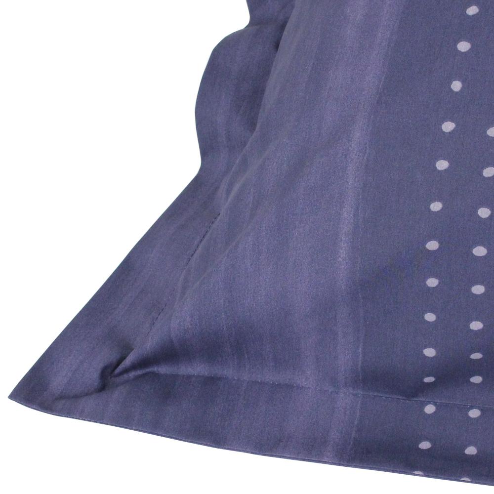 Parure de lit 280x240 cm Percale pur coton JAZZ Bleu