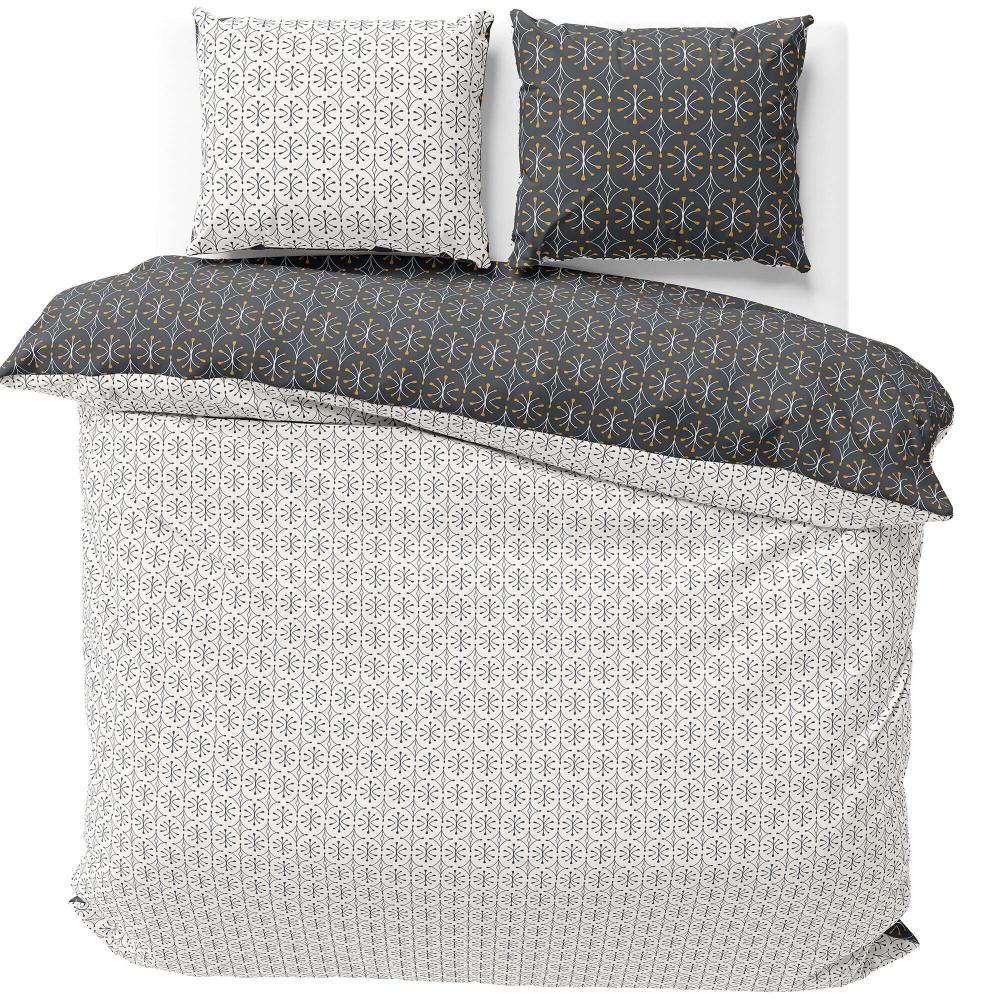 Parure de lit 240x220 cm 100% coton issu de l'agriculture biologique WAG Noir
