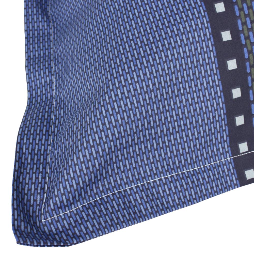 Parure de lit 240x220 cm 50x70 cm en satin de coton ENZO bleu