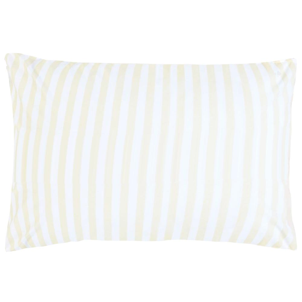 Parure de lit 140x200 cm 50x80 cm percale ESCALE AZUR Blanc 2 pièces