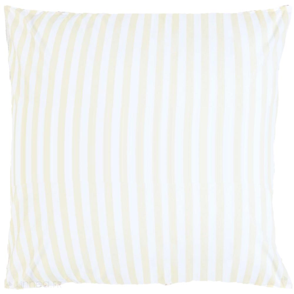 Parure de lit 140x200 cm 65x65 cm percale ESCALE AZUR Blanc 2 pièces