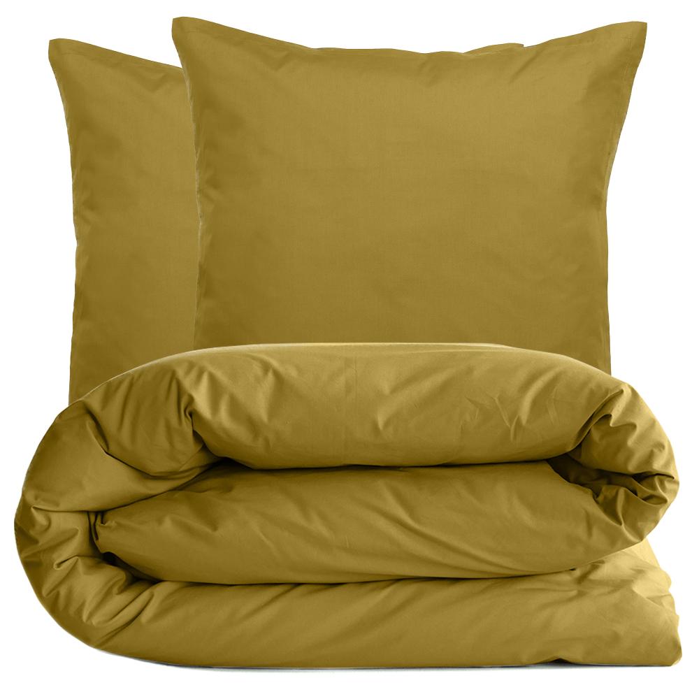 Parure de lit 240x220 cm et taie 65x65 cm percale MANOIR vert Jasmin