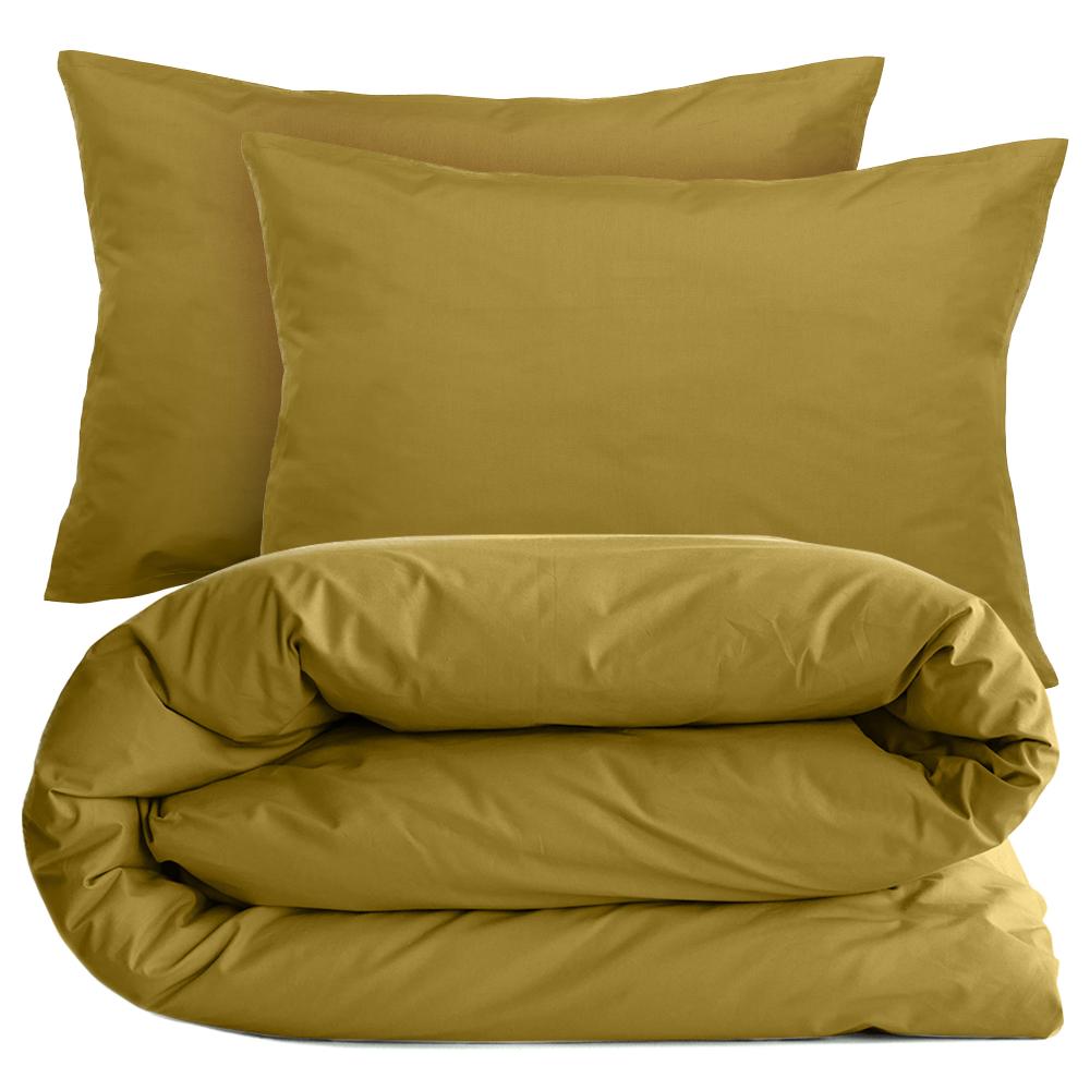 Parure de lit 260x240 cm et taie 50x70 cm percale MANOIR vert Jasmin