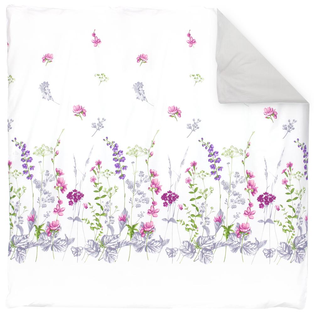 Parure de lit 300x240 cm 50x70 cm en 100% coton PRETTY blanc