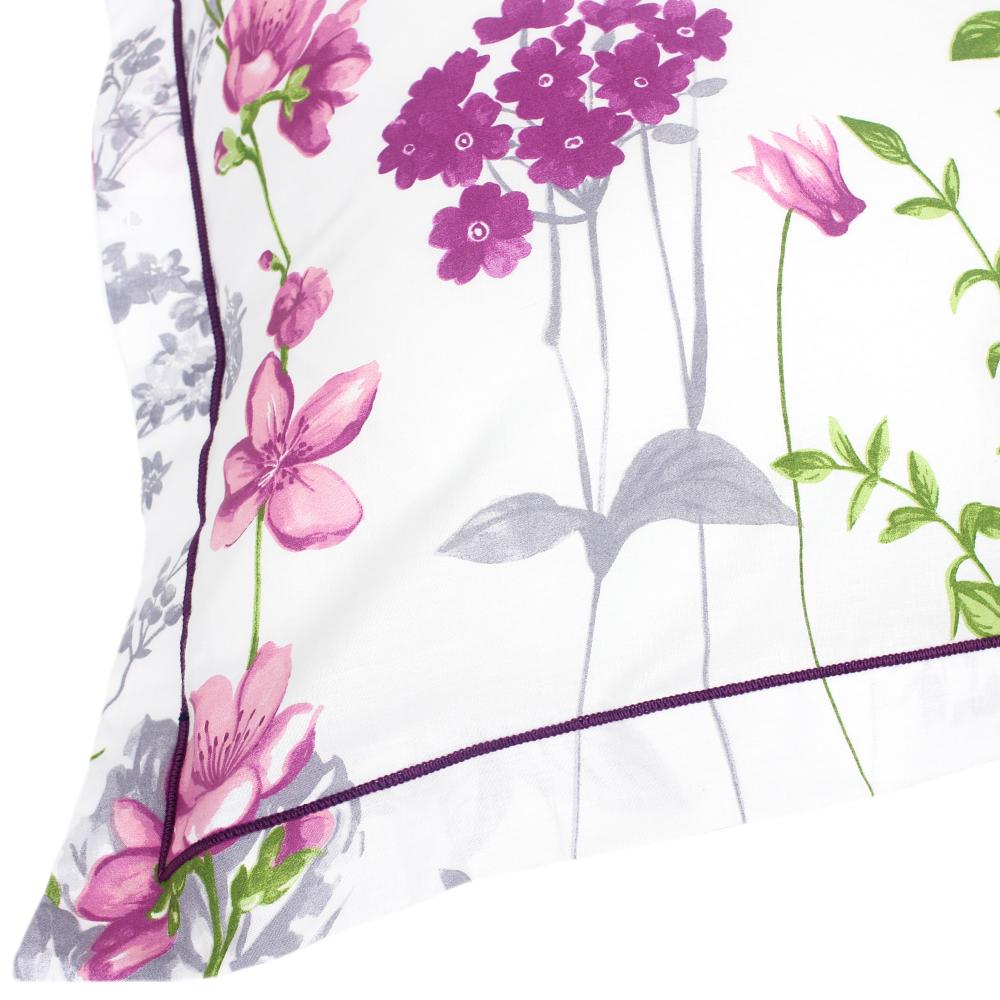 Parure de lit 260x240 cm 100% coton PRETTY blanc