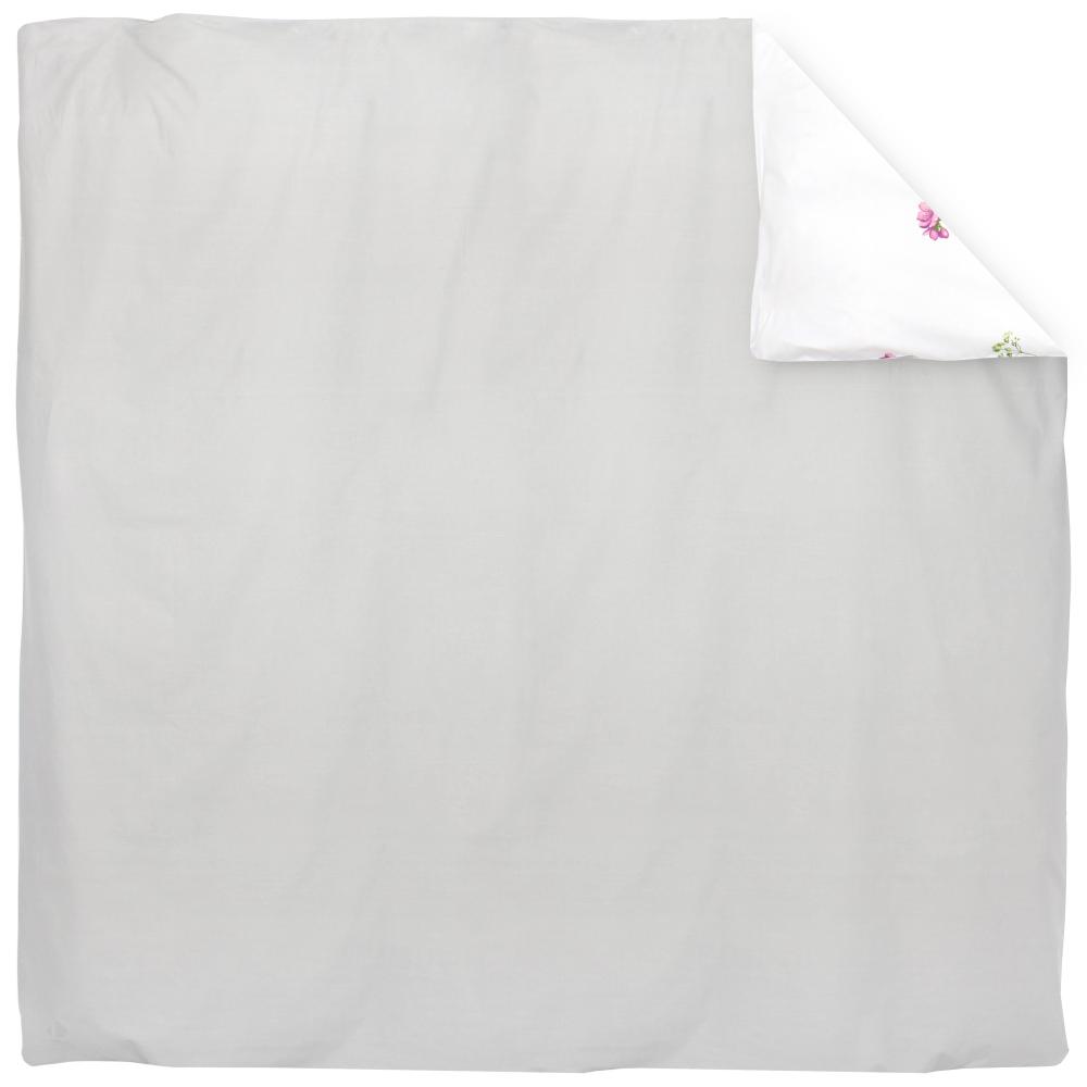 Parure de lit 260x240 cm 100% coton PRETTY blanc