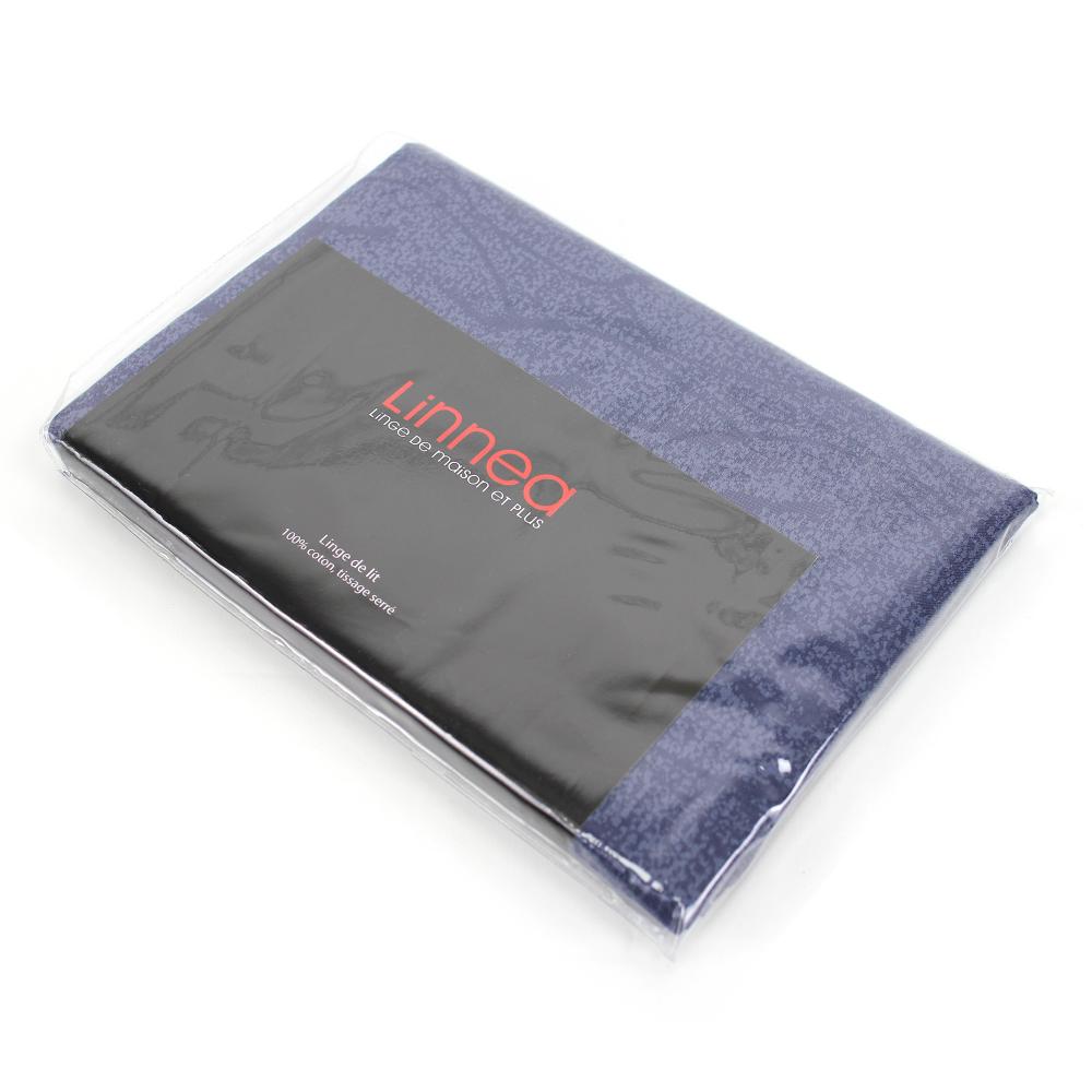 Parure de lit 300x240 cm Satin de coton VENDOME Bleu foncé