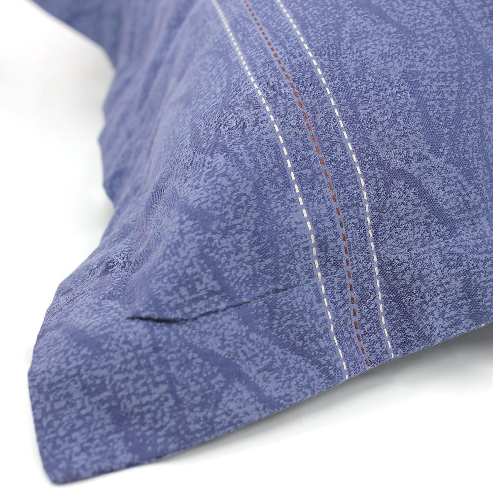 Parure de lit 300x240 cm Satin de coton VENDOME Bleu foncé