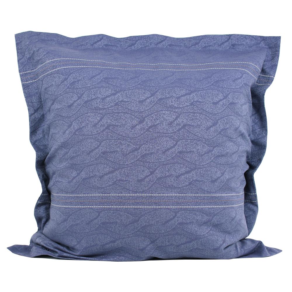 Parure de lit 300x240 cm Satin de coton VENDOME Bleu foncé