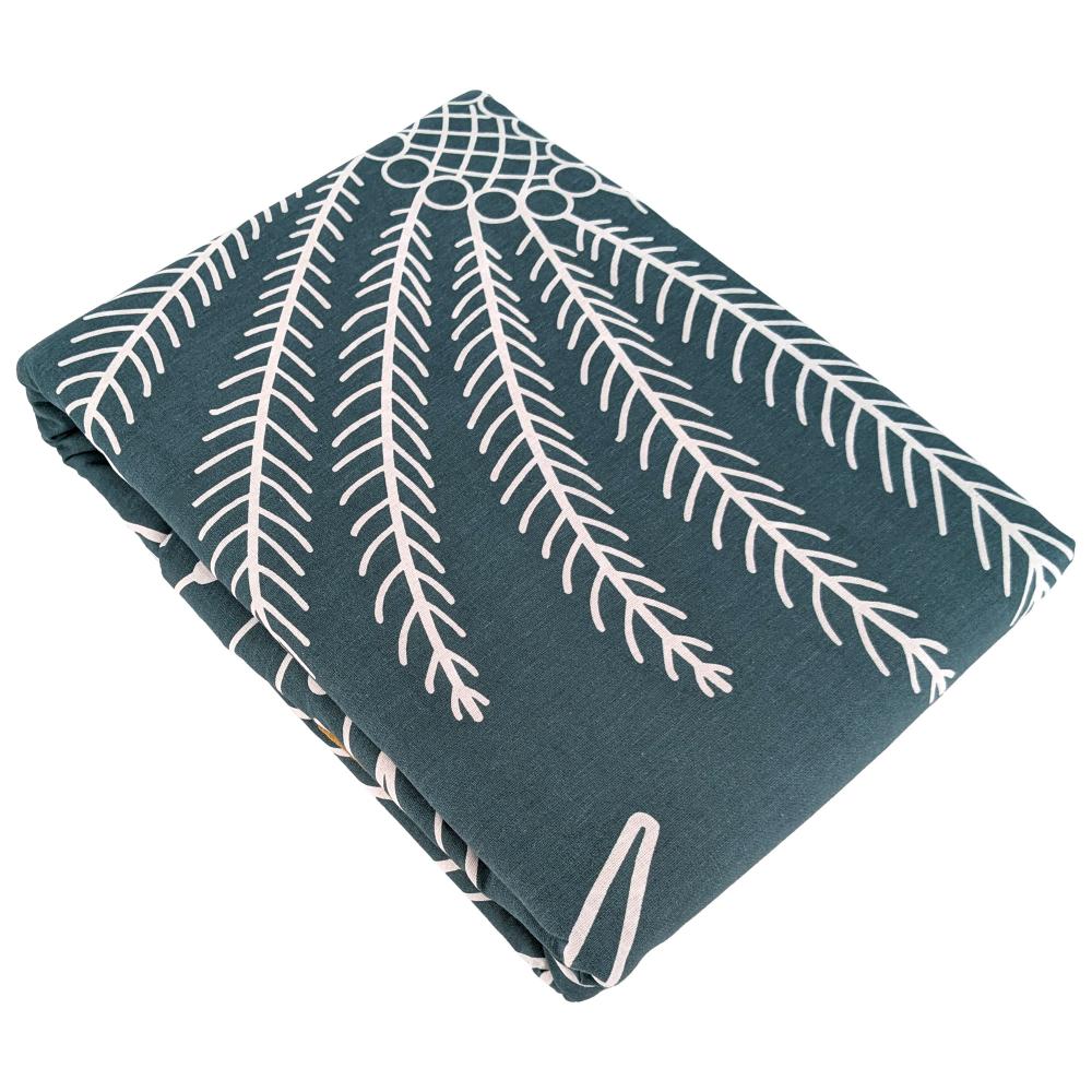 Parure de lit 240x220 cm coton bci adouci MAZIA vert 3 pièces