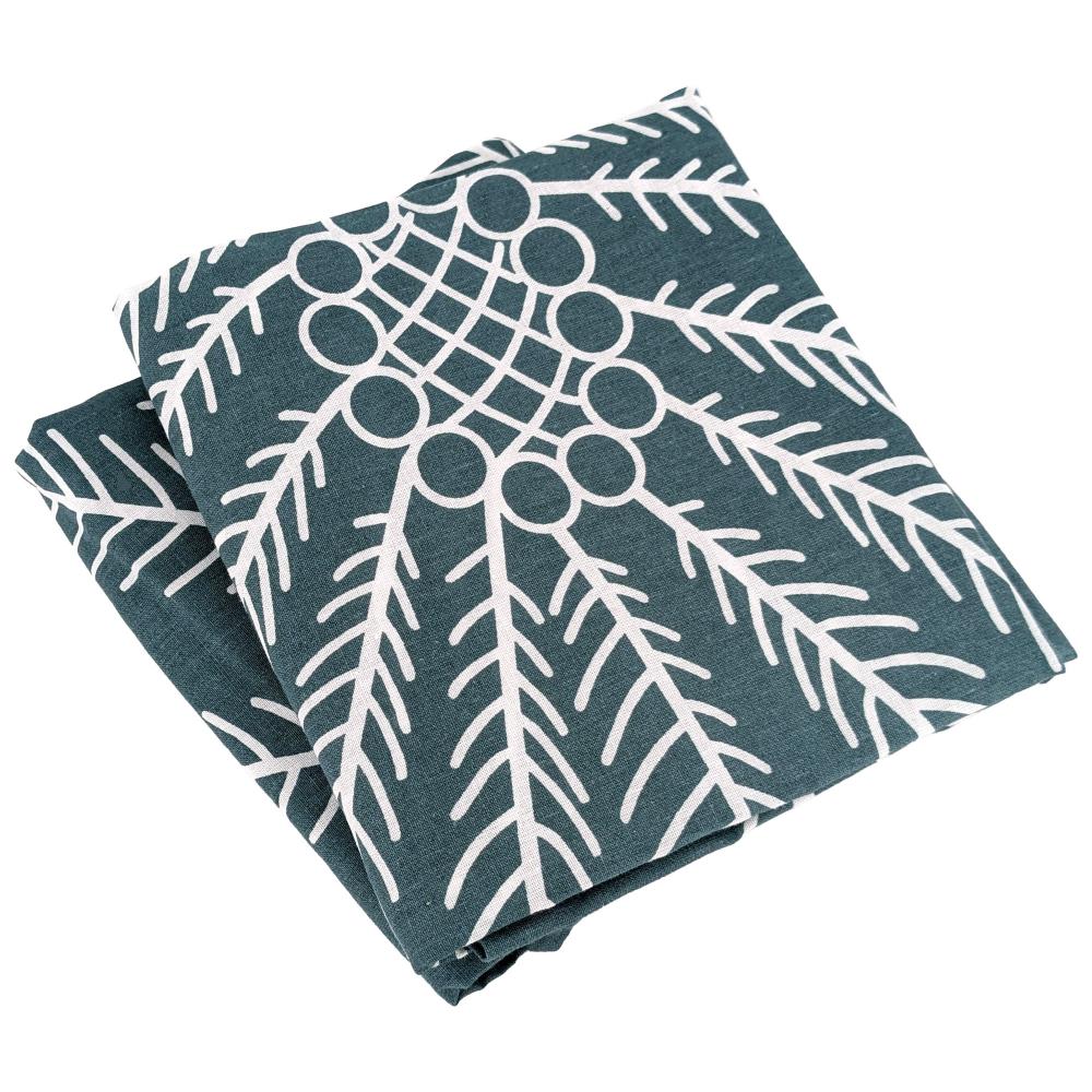 Parure de lit 240x220 cm coton bci adouci MAZIA vert 3 pièces