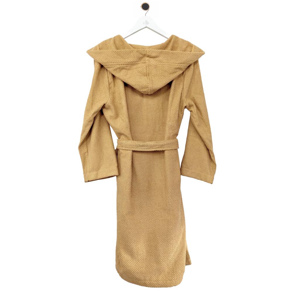 Peignoir à capuche adulte DUNE coton XL Jaune-quartz