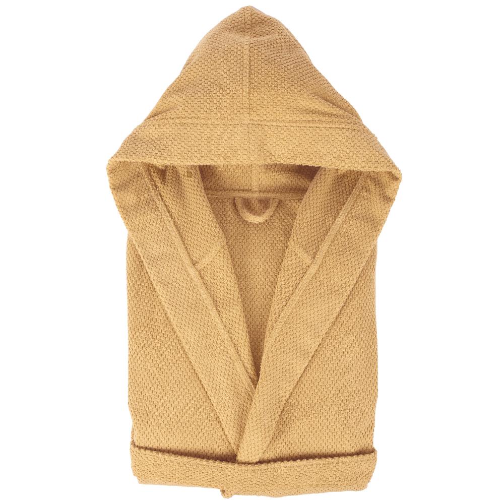 Peignoir à capuche adulte DUNE coton XL Jaune-quartz