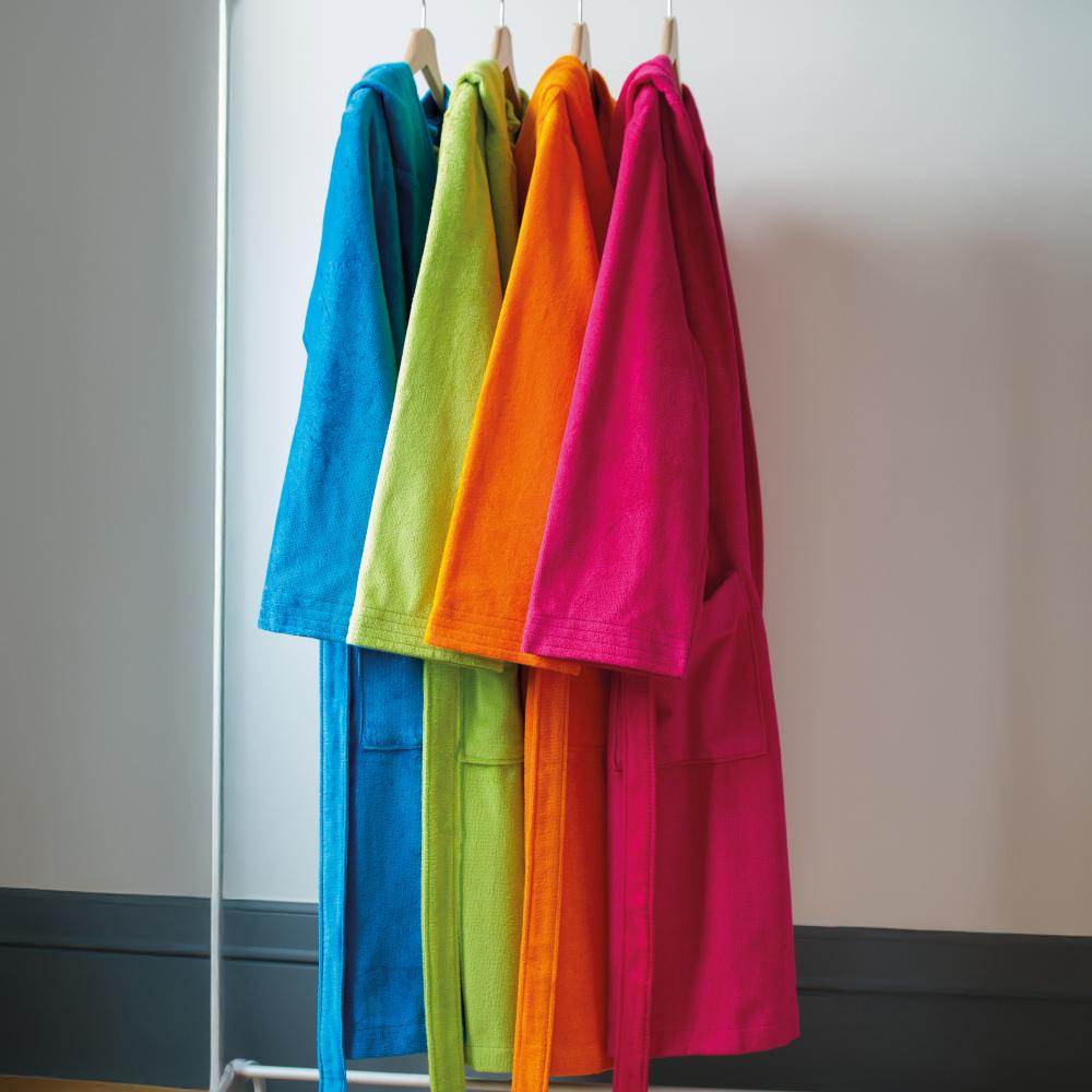 Peignoir à capuche adulte COOL coton M velours Rouge