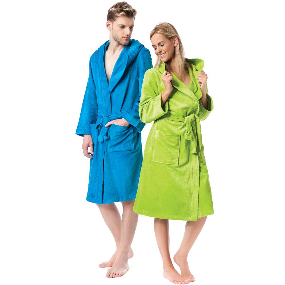 Peignoir à capuche adulte COOL coton M velours Rouge