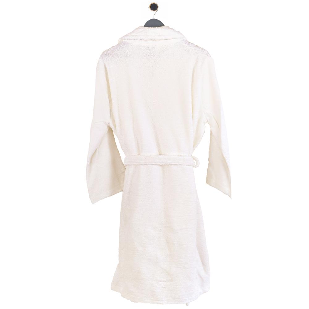 Peignoir col châle adulte PURE coton L ivoire
