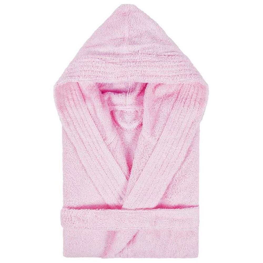 Peignoir à capuche enfant PURE coton 14 ANS rose bonbon