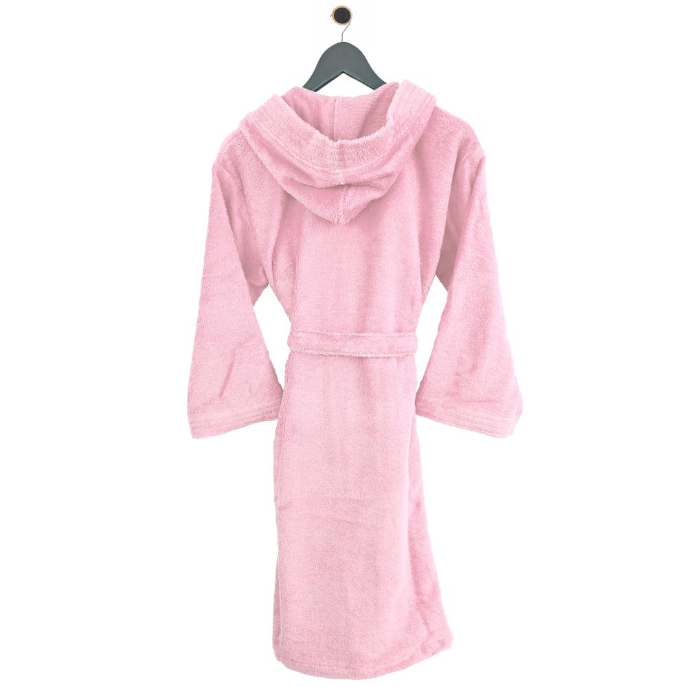 Peignoir à capuche enfant PURE coton 14 ANS rose bonbon