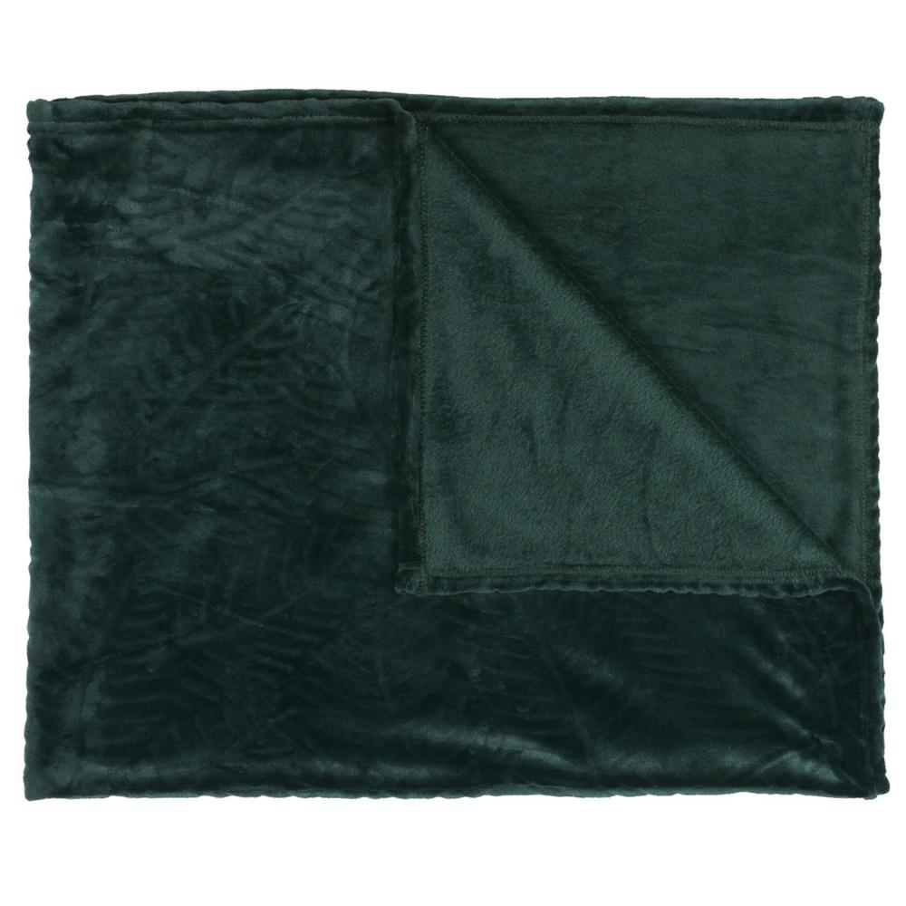 Plaid flanelle collection TREE 120x150 cm vert sapin