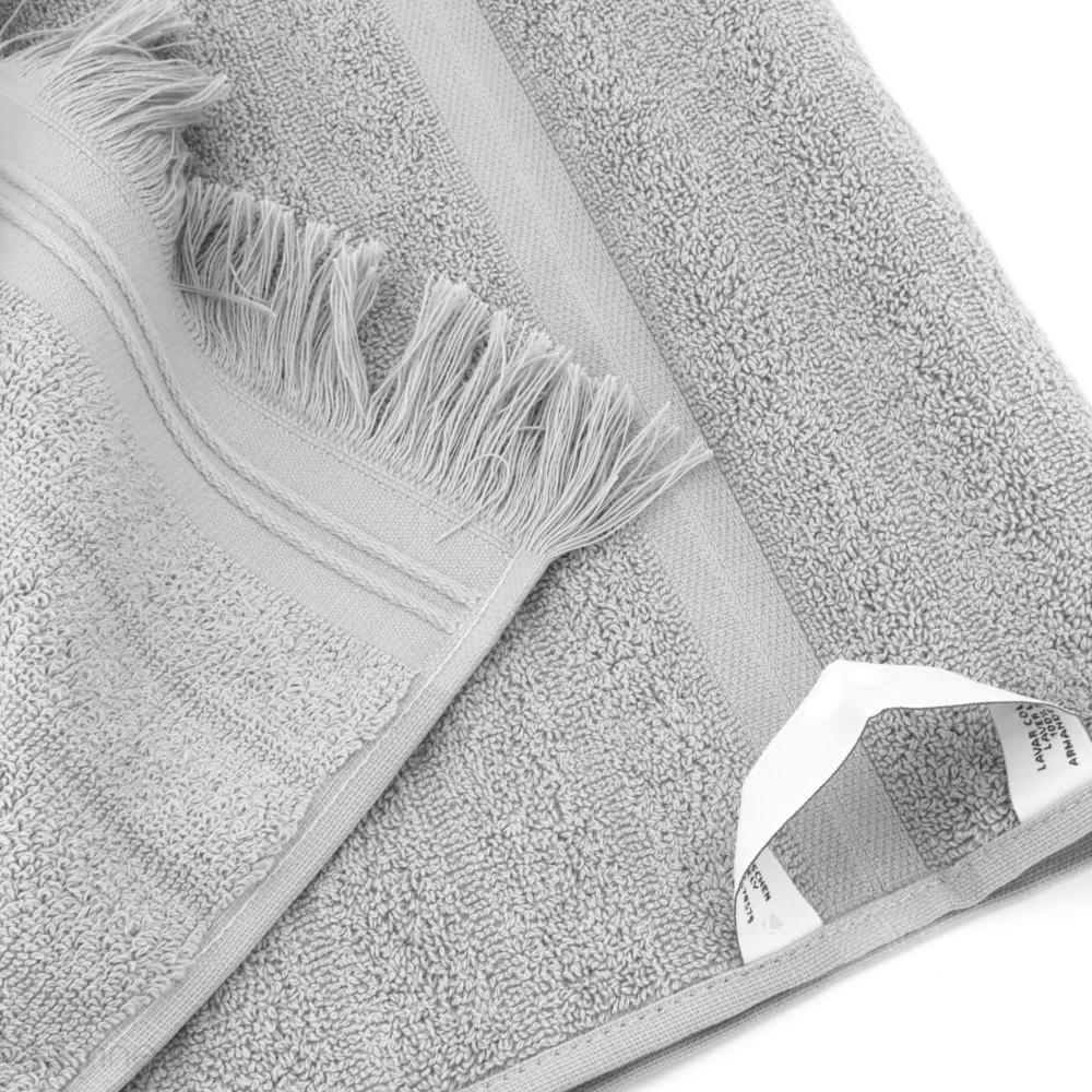 Lot de 2 serviettes invité 33x50 cm NATURAL STRIPES gris platine