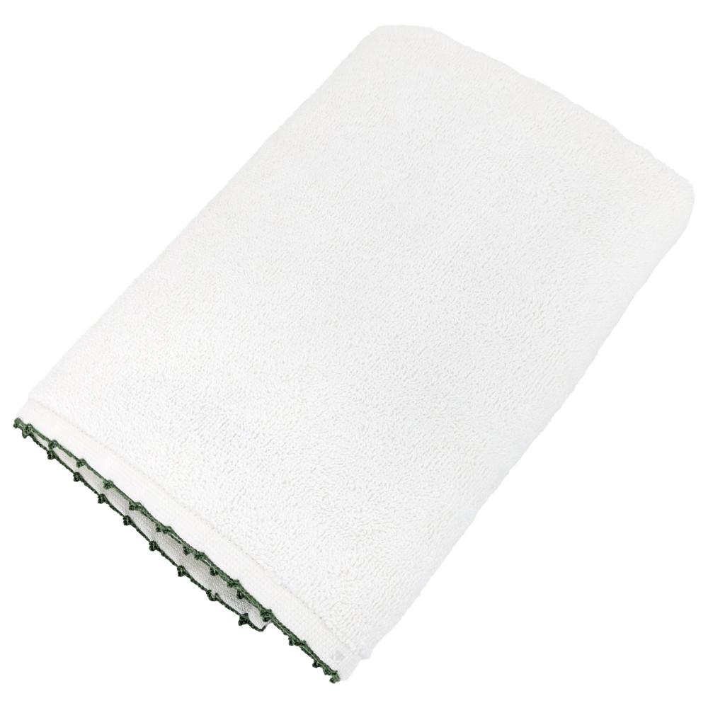 Serviette de toilette 50x100 cm pur coton collection ORLA avec picueta vert