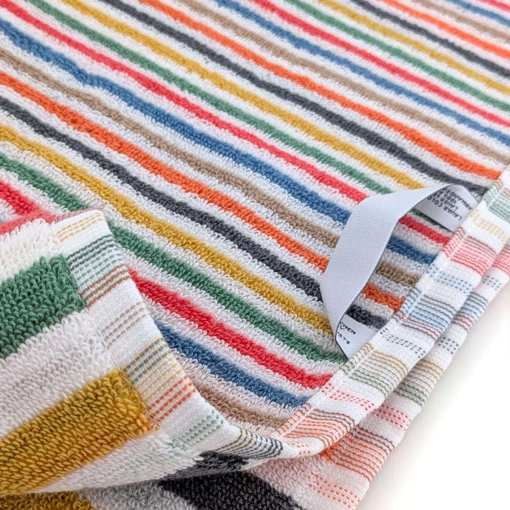 Serviette de toilette 50x100 cm pur coton collection RISALTO rayures multicolore
