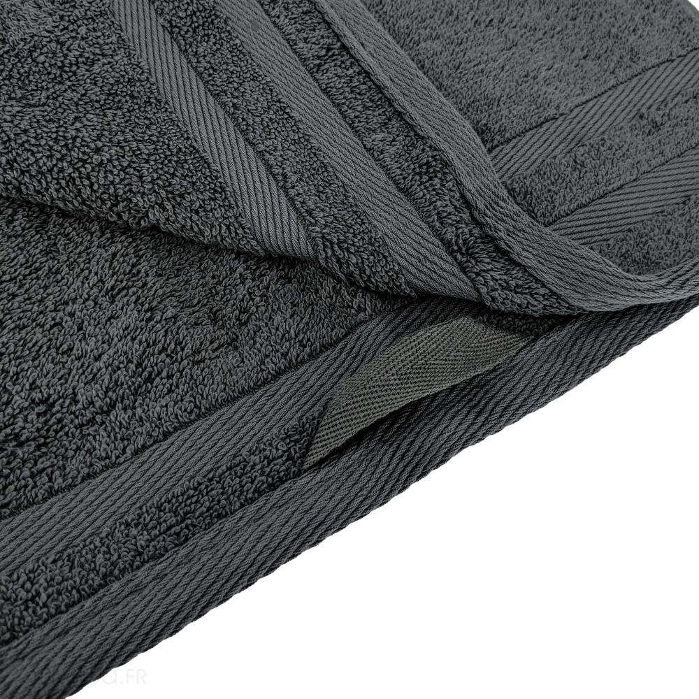 Serviette de toilette 50x100 cm EFFICIENCE PURE noir Iron