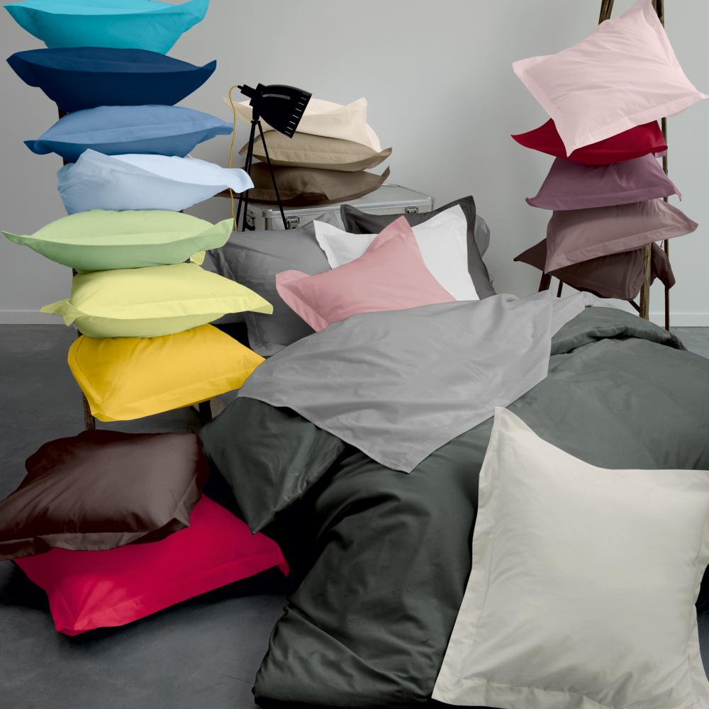 Taie d'oreiller uni 100x80 cm 100% coton ALTO Belle ile