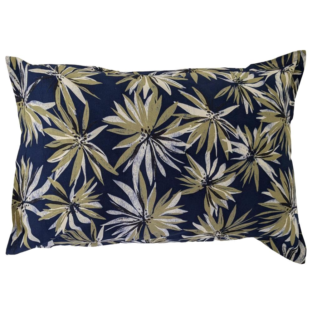 Taie d'oreiller 50x70 cm en 100% percale de coton EVERLY bleu encre