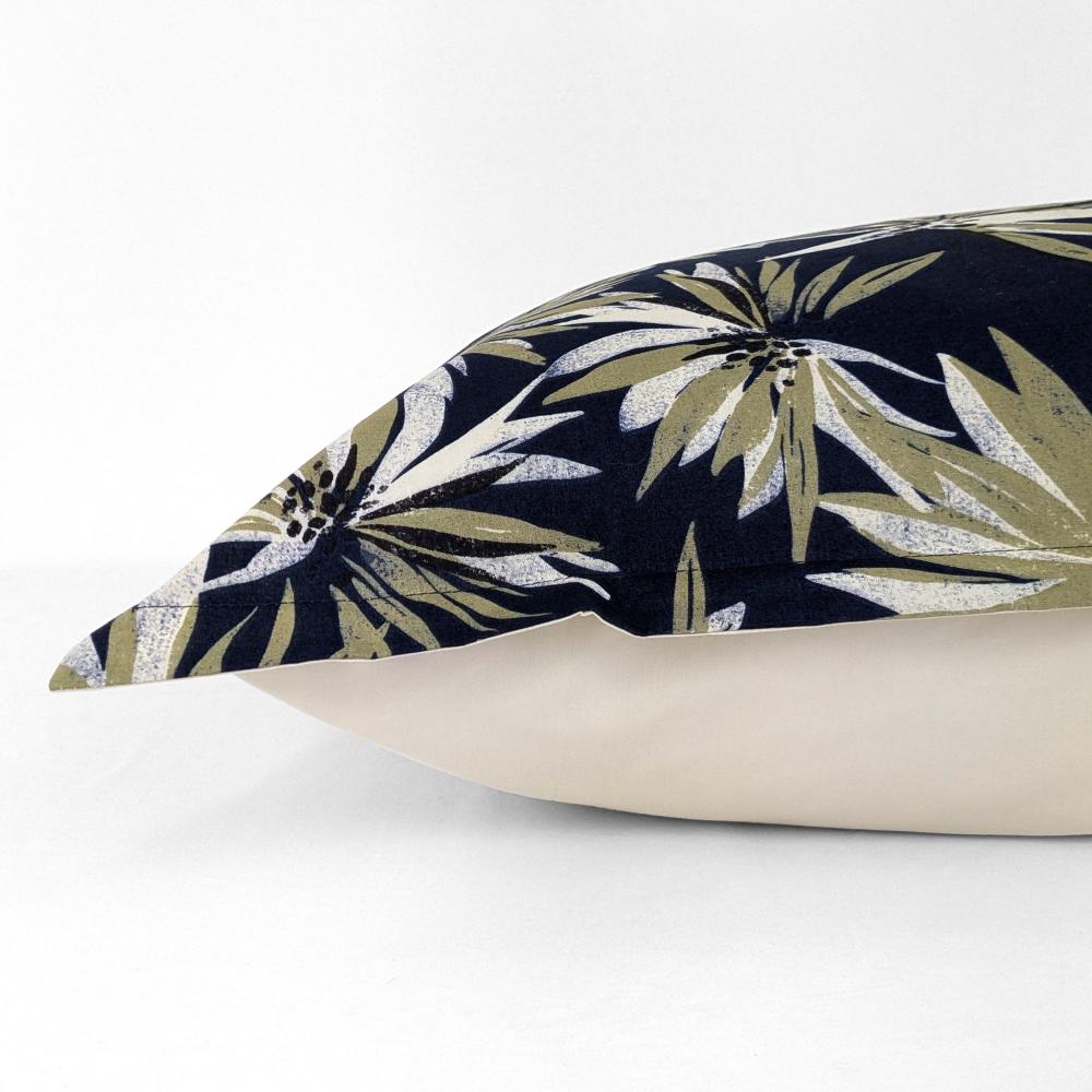 Taie d'oreiller 50x70 cm en 100% percale de coton EVERLY bleu encre