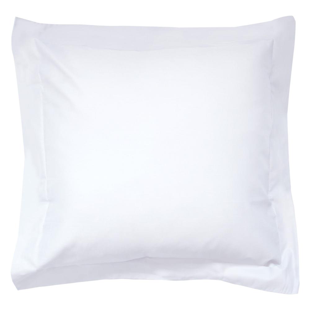 Taie d'oreiller uni 65x65 cm pur percale PRIMO Blanc 