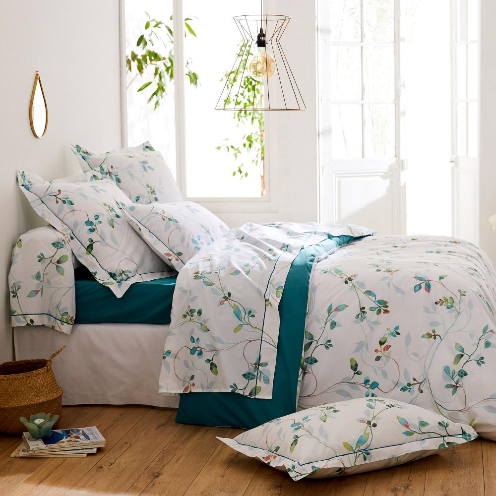 Taie d'oreiller 65x65 cm Percale 100% coton FLANER vert Jade