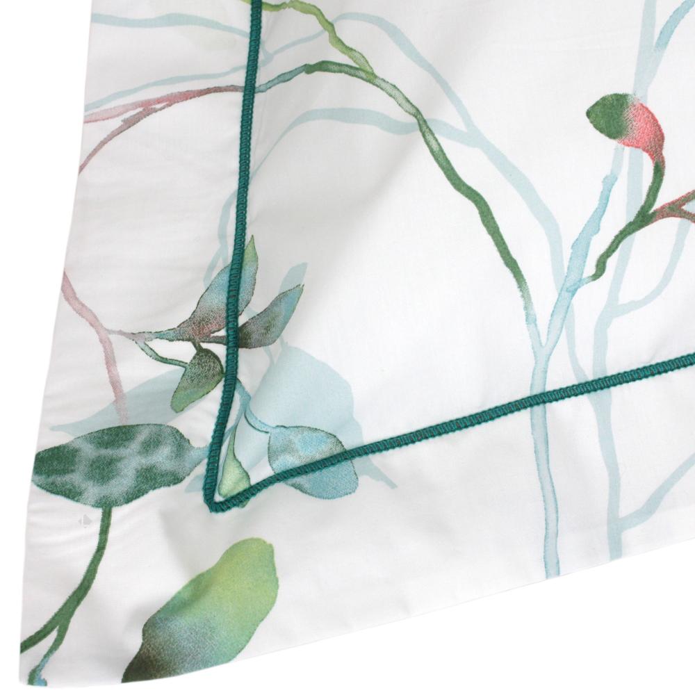 Taie d'oreiller 65x65 cm Percale 100% coton FLANER vert Jade