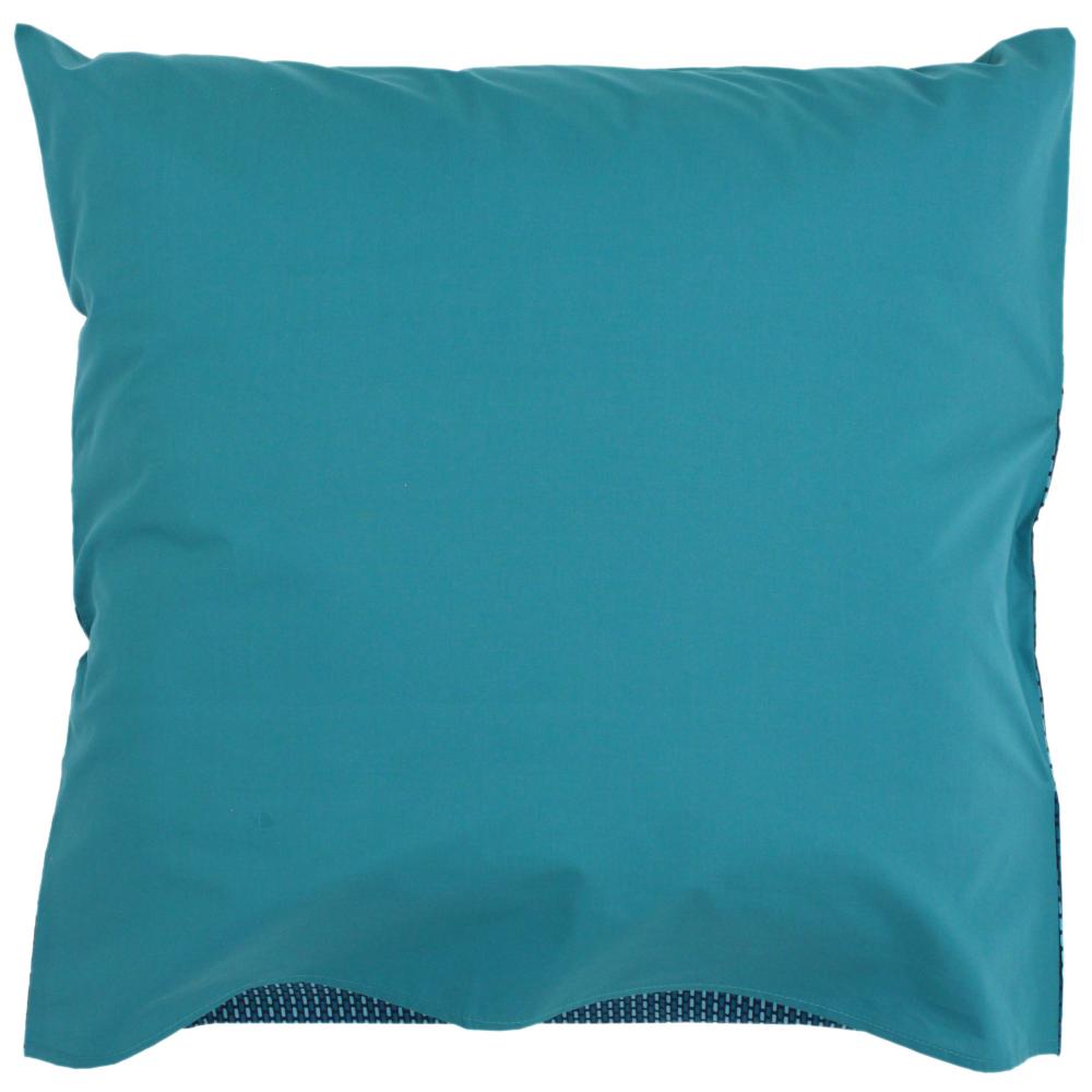Taie d'oreiller 65x65 cm percale de coton GUSTAV vert Emeraude